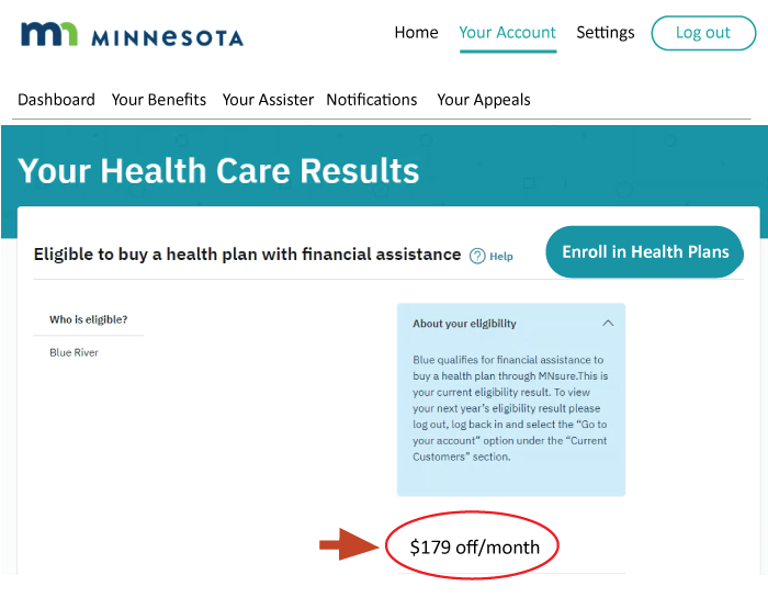 sample eligibility screen