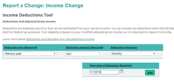 alimony deduction example