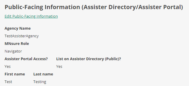 Edit assister directory listing