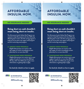 Download Affordable Insulin Rack Card with Bleeds - 2 sides up PDF